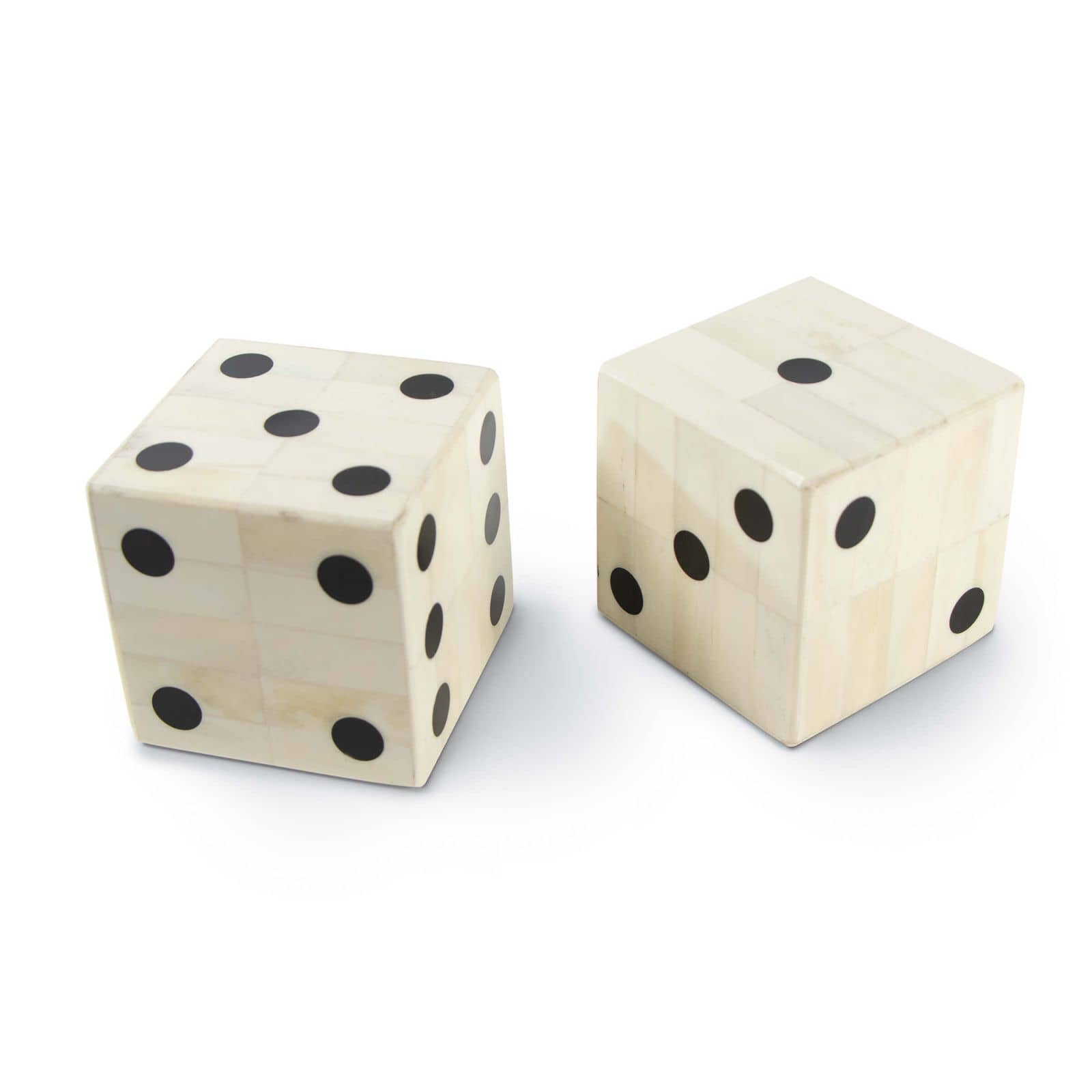 Oversized Bone Gaming Dice Pair | Regina Andrew Detroit